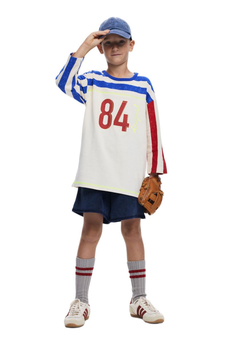 Boys's Three-quarter sleeve striped t-shirt