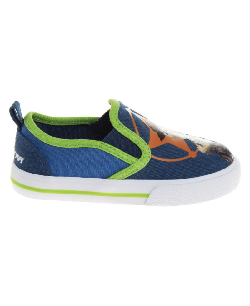 Toy Story Slip On Canvas Sneakers Boys' Toy Story Design Canvas Casual Wear Comfort Fit (Toddler Sizes 5-10/ Little Kids 11-12)