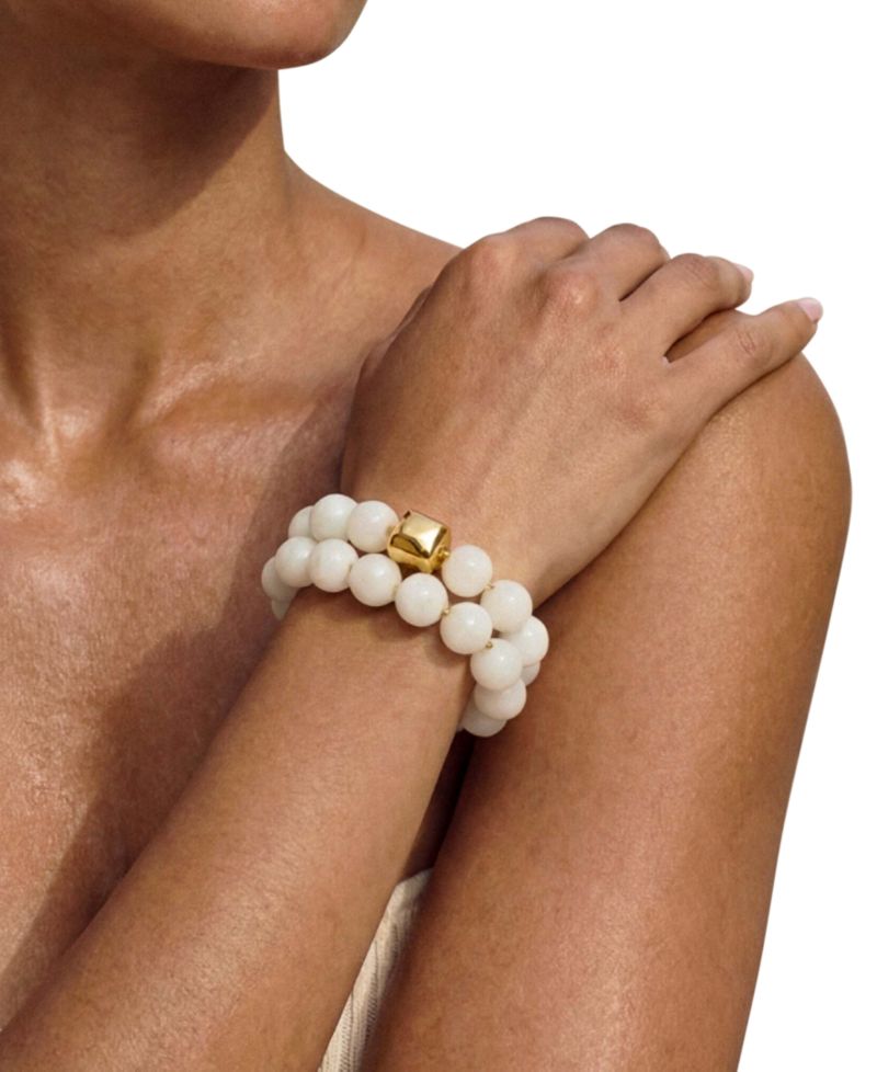 18k Gold-Plated Power Bead Stack Bracelet