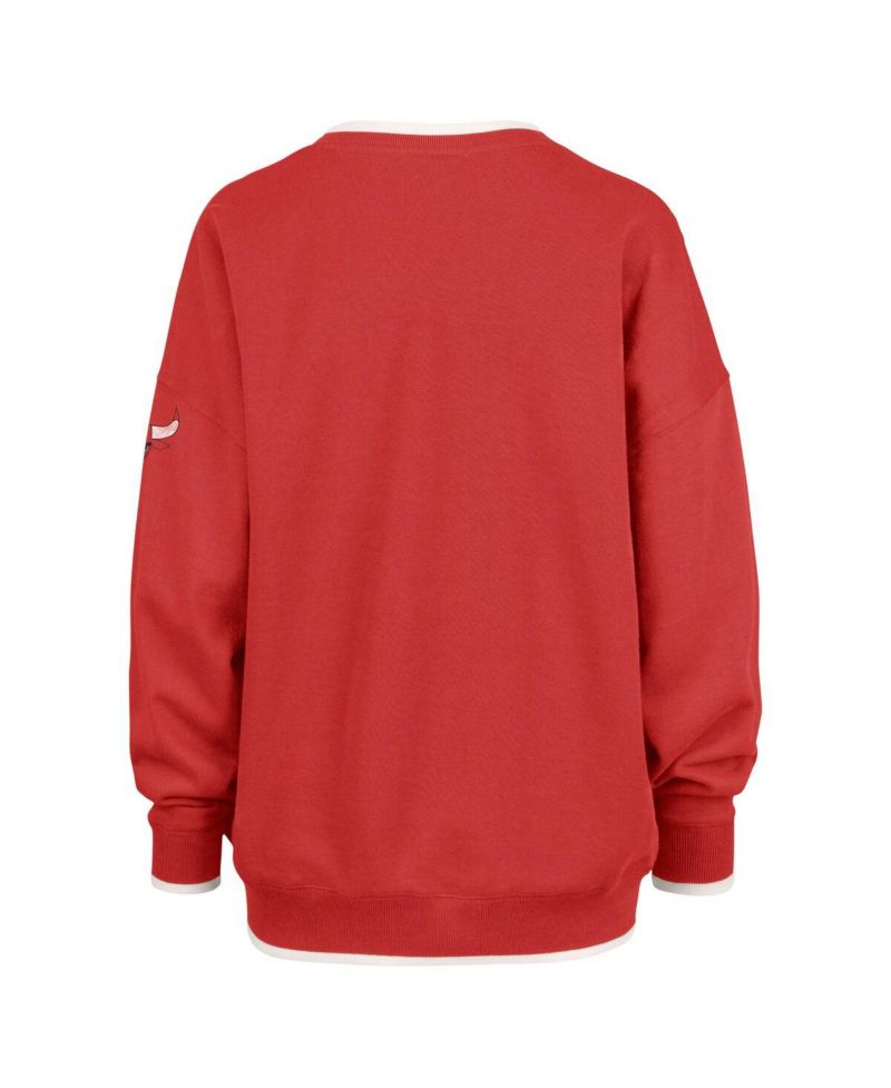 Women's Red Chicago Bulls Rise Pack Daze '80s Oversized Pullover Sweatshirt