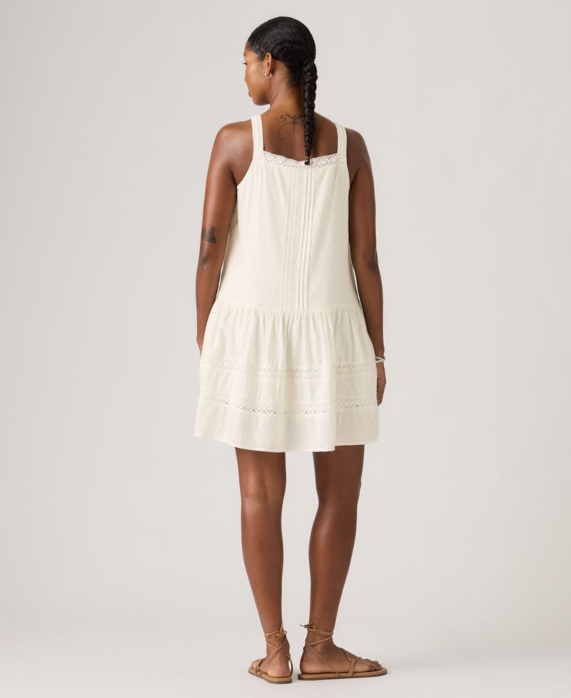Premium Women's Kate Embroidered Square Neck Mini Dress