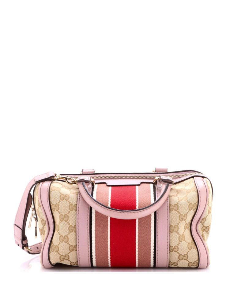 Small Vintage Web Boston Bag GG Canvas