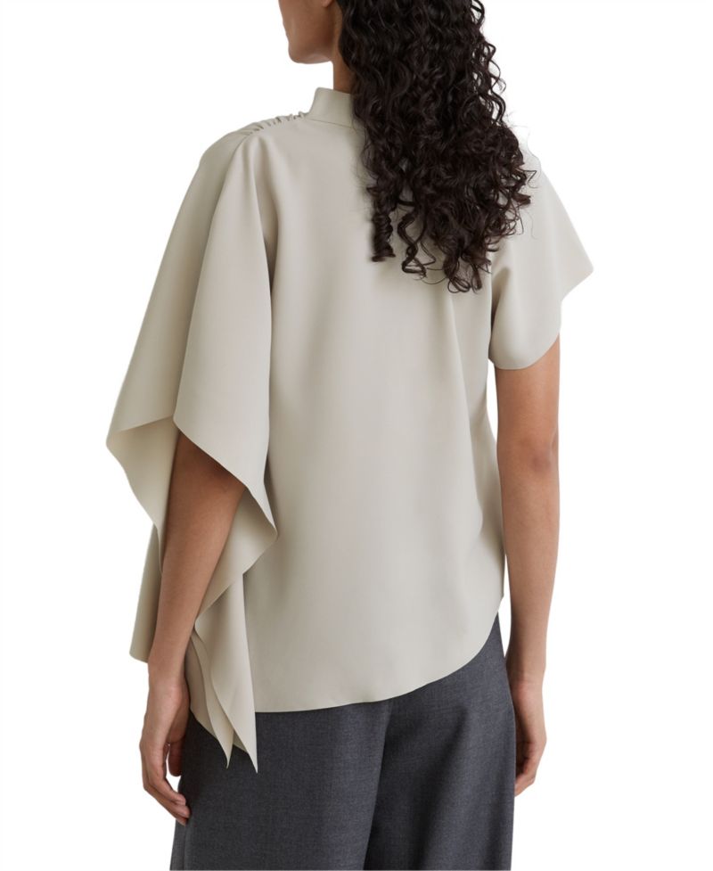 Women's Jade Draped-Sleeve One-Shoulder Asymmetric Top