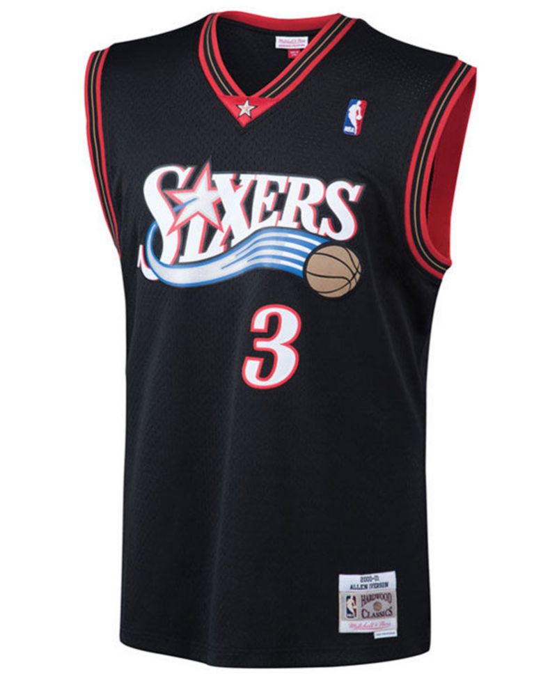 Big Boys Allen Iverson Philadelphia 76ers Hardwood Classic Swingman Jersey