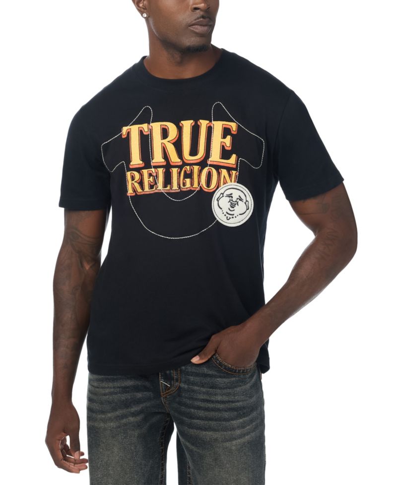 Men's Western Logo Horseshoe Graphic Regular-Fit T-Shirt