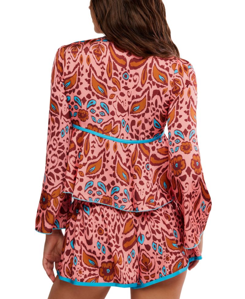 Women's Bed to Brunch V-Neck Top and Shorts, 2-Piece Set