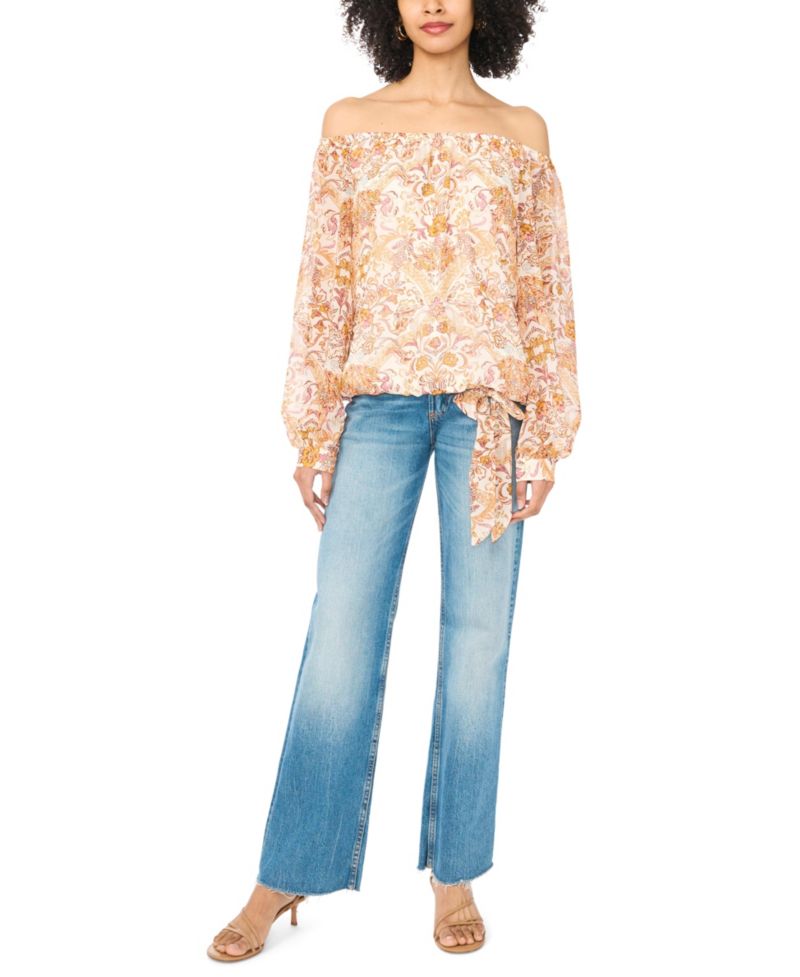 Women's Off-The-Shoulder Long-Sleeve Blouse