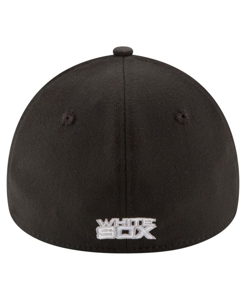 Men's Black Chicago White Sox 125th Anniversary 39THIRTY Flex Hat
