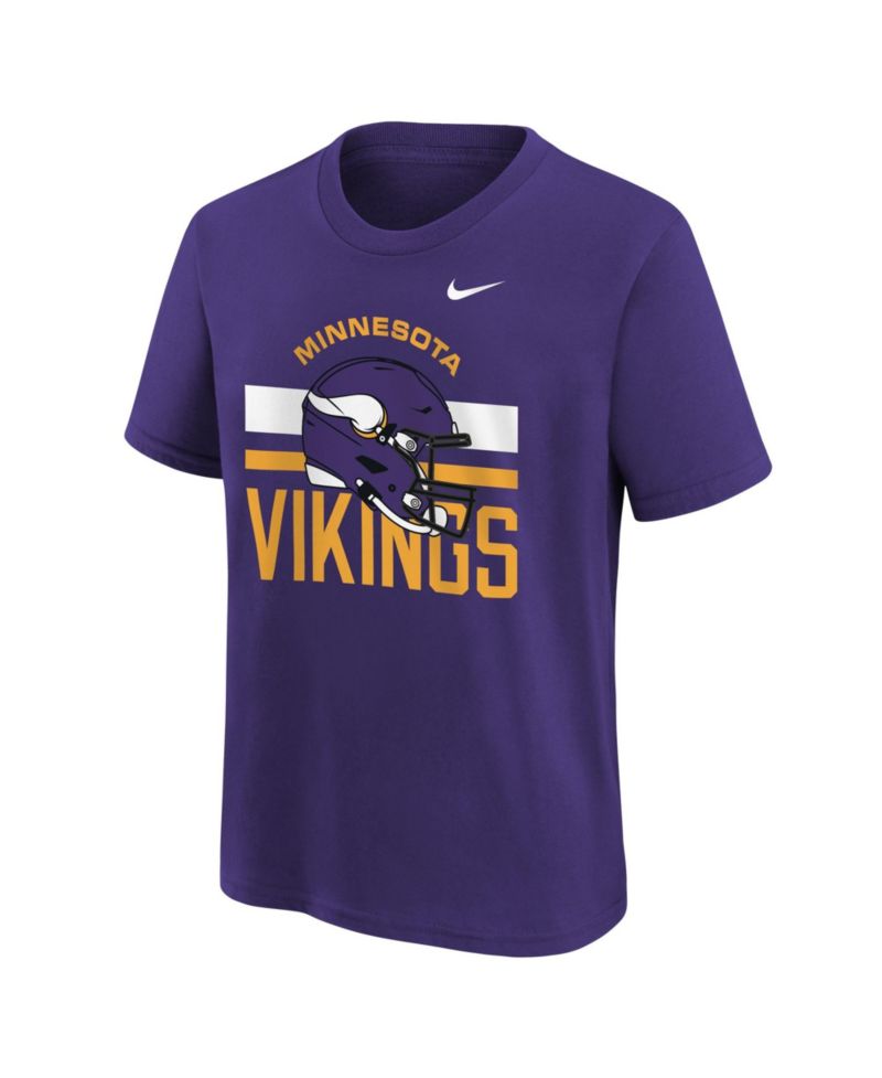Boys' and Girls' Minnesota Vikings Team Issue Crew Neck Screen-Print Graphics Cotton T-Shirt