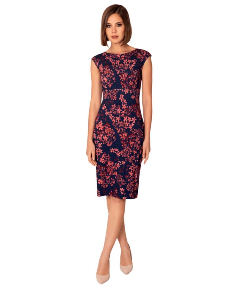 Women's Pippa Floral Midi Boat Neck Dress