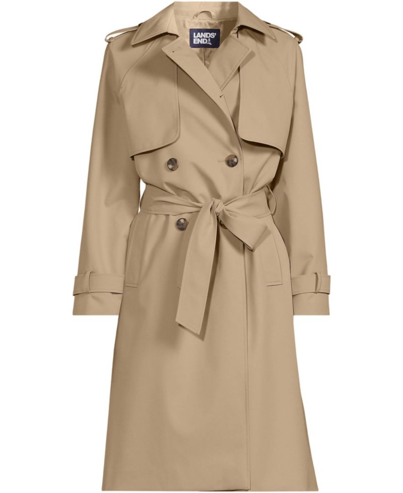 Plus Size Squall Waterproof Modern Trench Raincoat