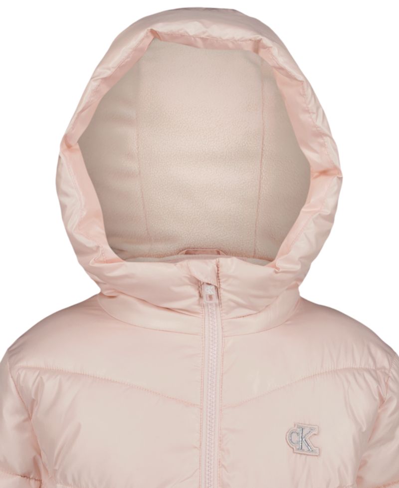 Girls' 7-16 Hooded Neck Puffer Jacket
