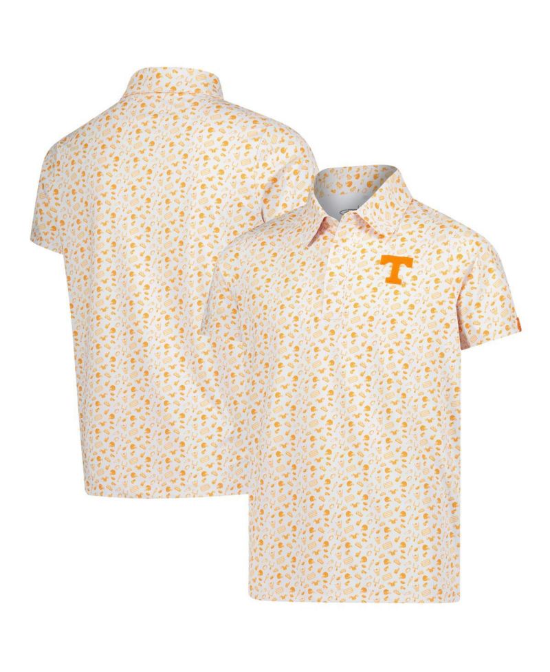 Big Boys and Girls Tennessee Orange Tennessee Volunteers Tom Allover Print Performance Polo Shirt