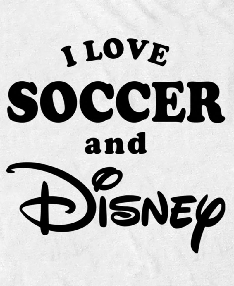 Men's Love Soccer and Disney Graphic T-Shirt