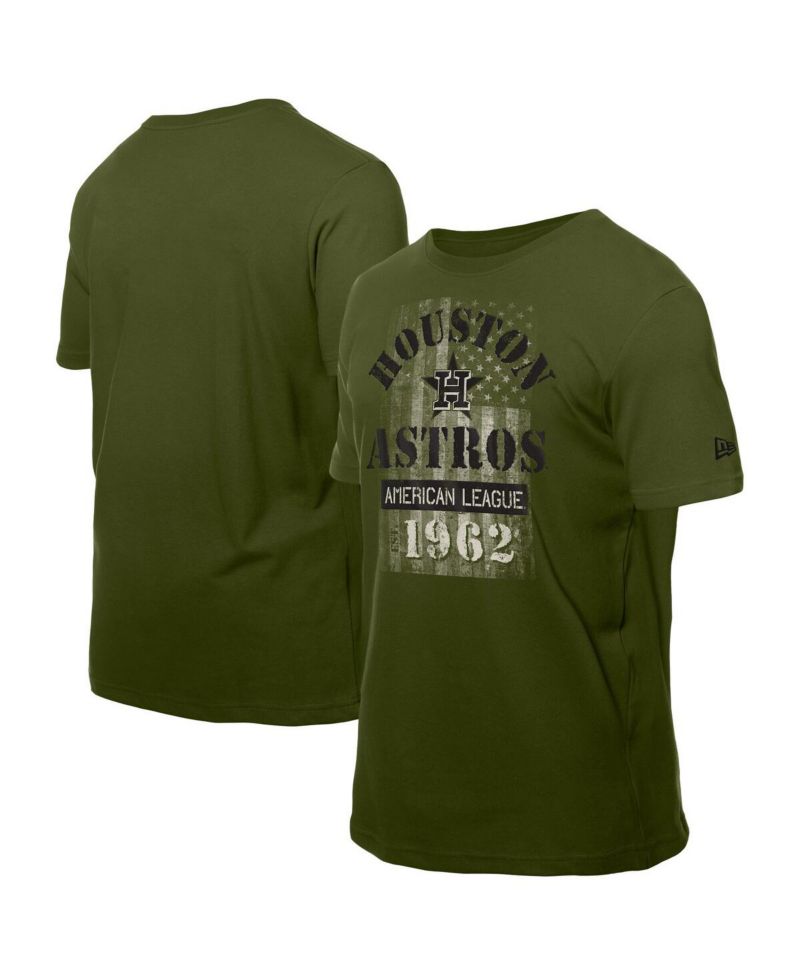 Men's Green Houston Astros Armed Forces T-Shirt