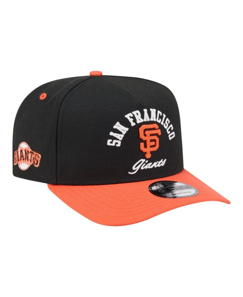 Men's Black/Orange San Francisco Giants Arched A-Frame 9FIFTY Adjustable Hat