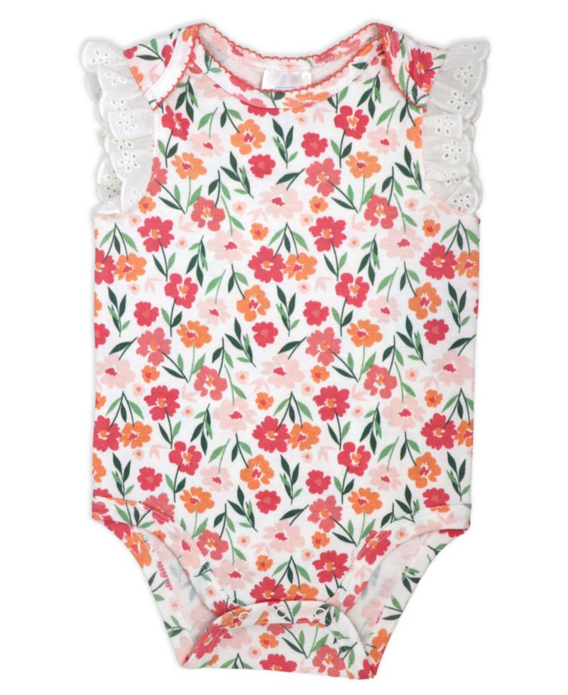 Baby Girls' Short-Sleeve Bodysuit, Pant and Headband, 3-Piece Set