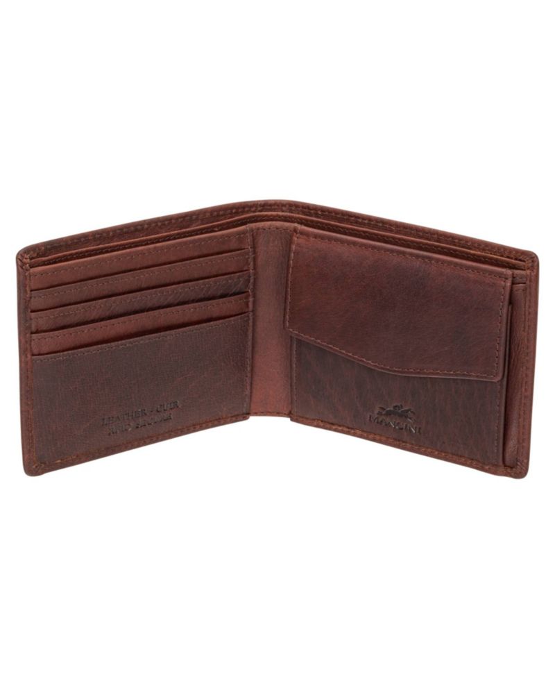 Men's Buffalo RFID Secure Wallet with Coin Pocket