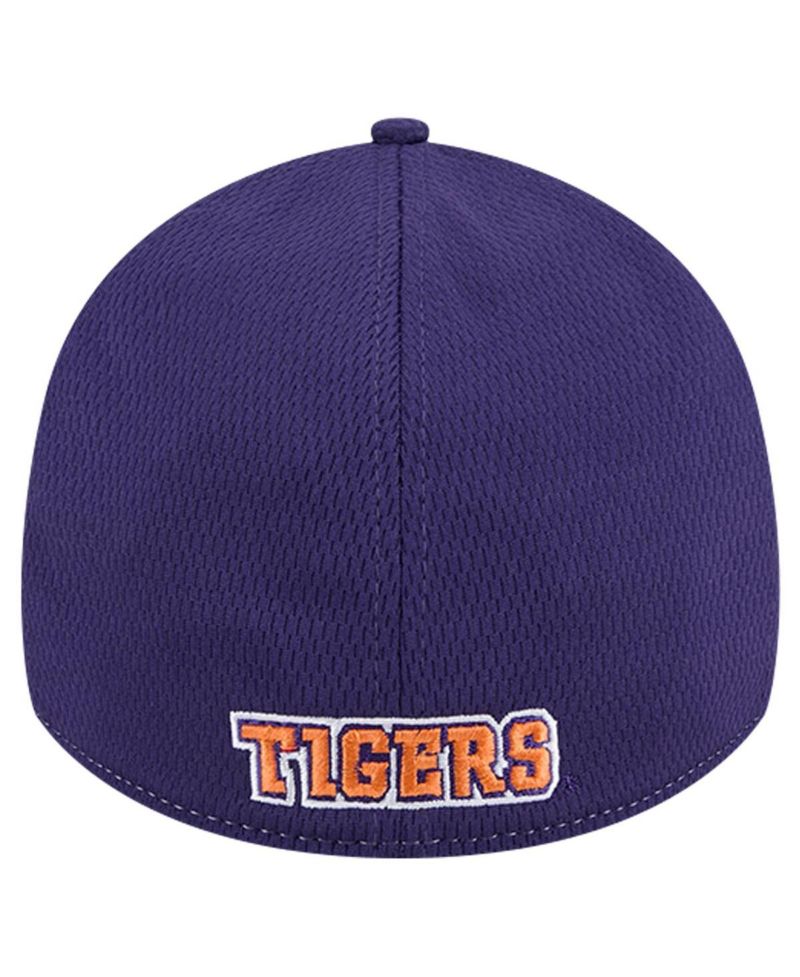 Men's Heather Gray/Purple Clemson Tigers Two-Tone 39THIRTY Flex Hat