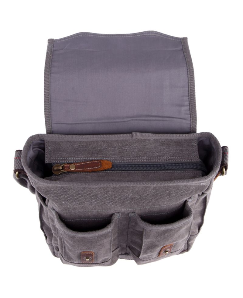 Turtle Ridge 4-Pocket Canvas Crossbody Bag