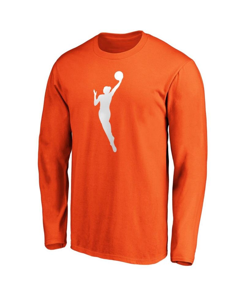 Men's Orange WNBA Primary Logo Long Sleeve T-Shirt
