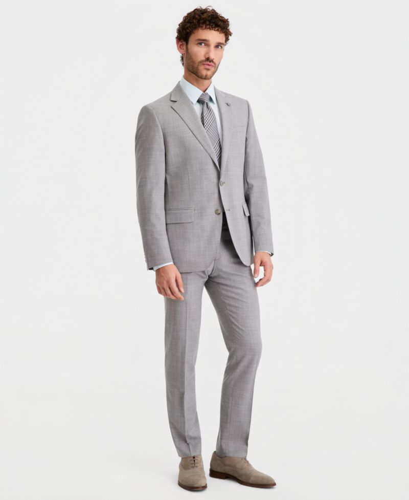 Men's Modern-Fit Wool-Blend Suit Separate Pants