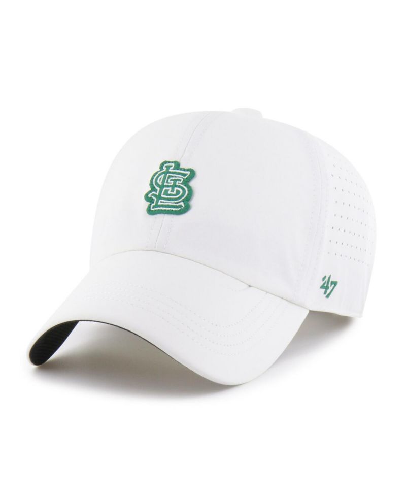 Men's White St. Louis Cardinals Elevated Greens Clean Up Adjustable Hat