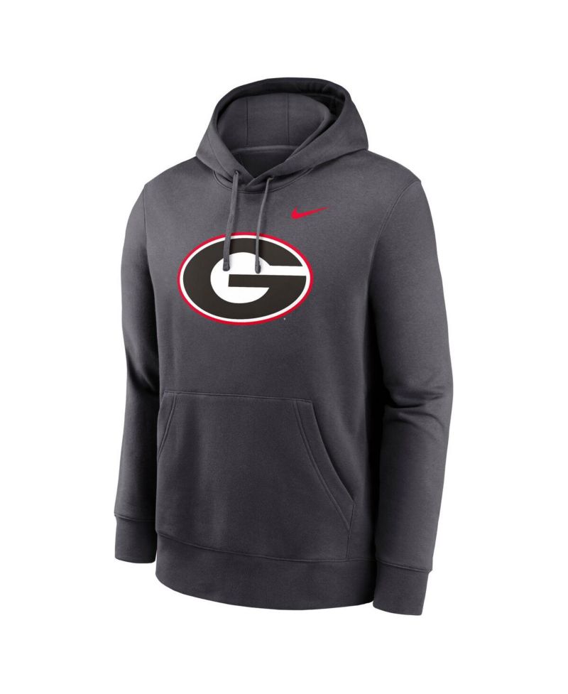 Men's Anthracite Georgia Bulldogs Primetime Club Fleece Pullover Hoodie