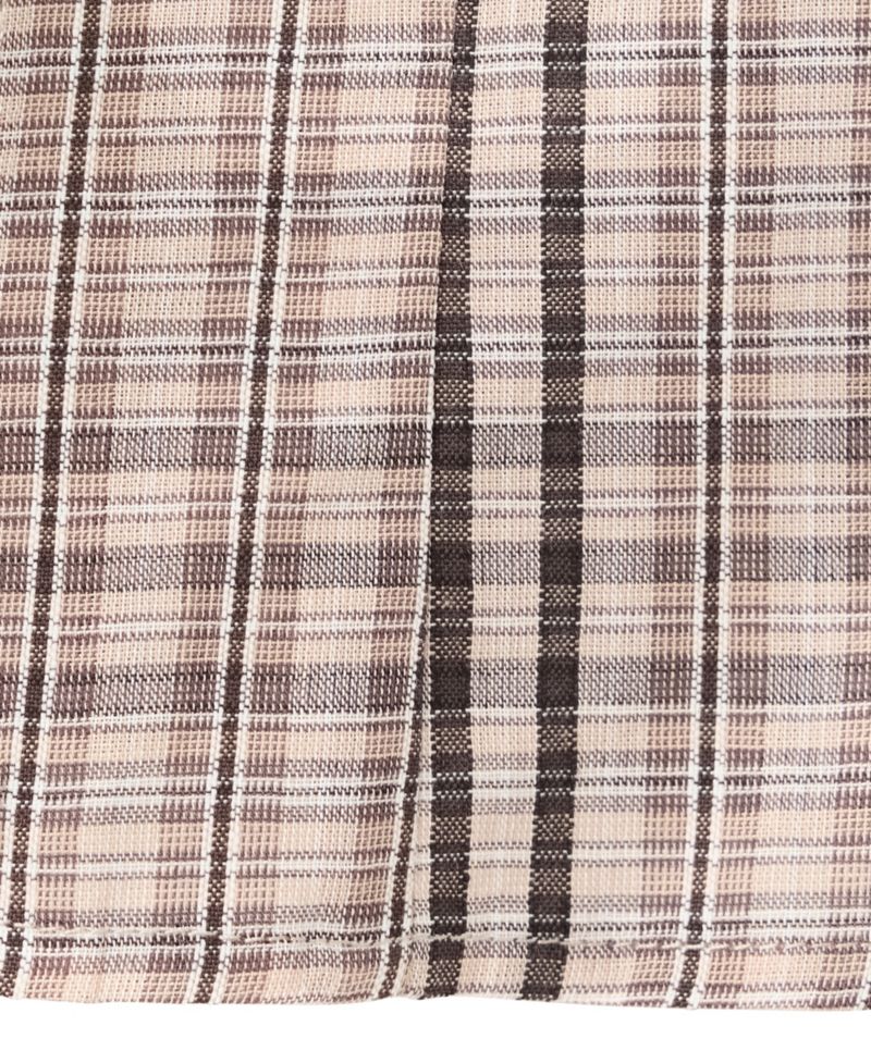 Women's Plaid Square Neck Cropped Cotton-Blend Top
