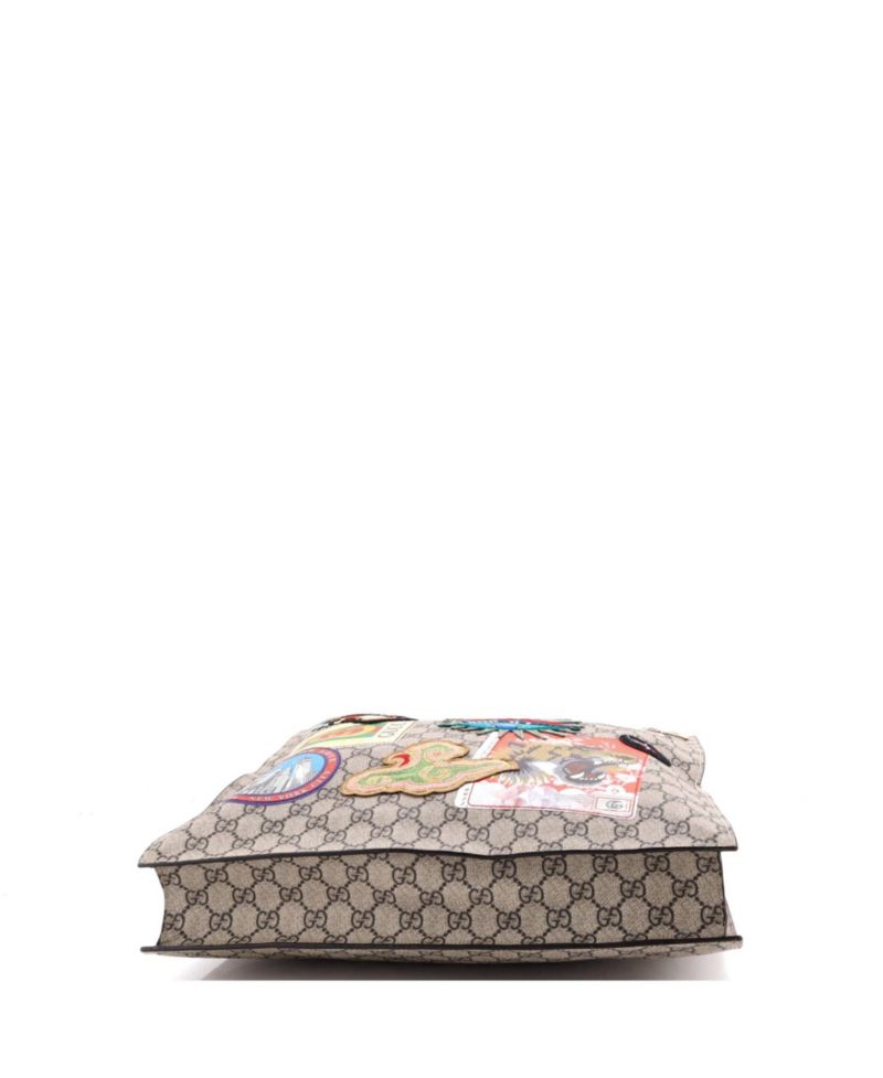 North South Courrier Convertible Applique Tote