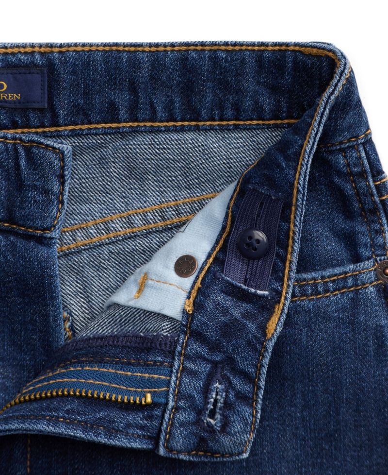 Girls' 7-16 Curved Tapered Cotton Denim Jeans