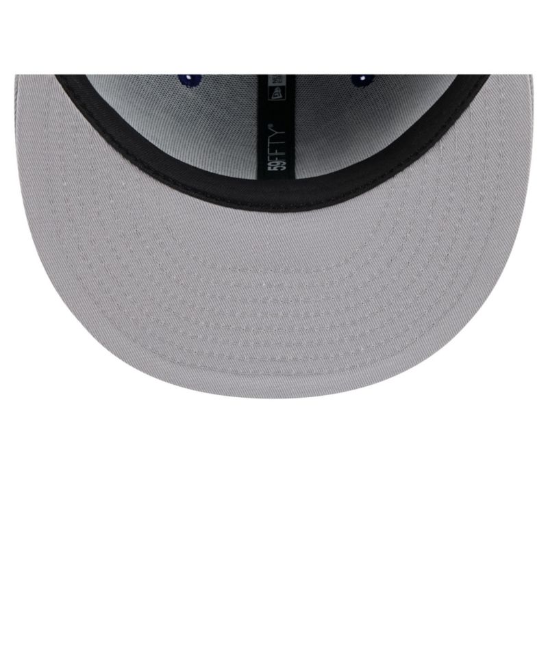 Men's Navy/Gray Los Angeles Dodgers Retro Pattern 59FIFTY Fitted Hat
