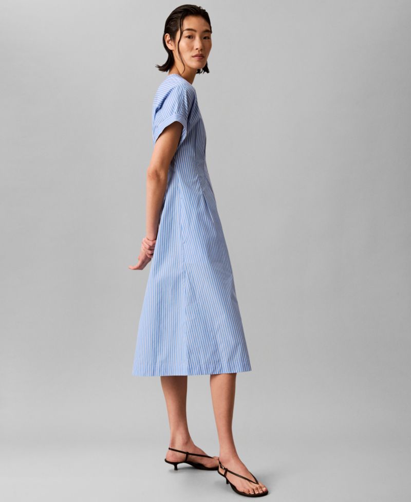 Women's Short-Sleeve V-Neck Shirt Dress