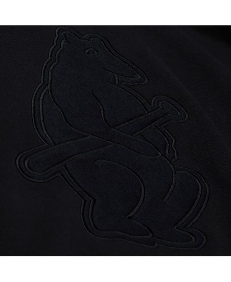 Men's Black Chicago Cubs Phantom Fleece Crewneck Sweatshirt