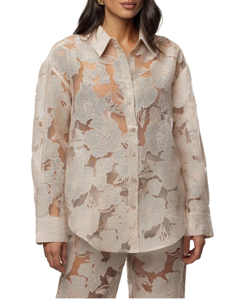 Women's Organza Floral Blouse