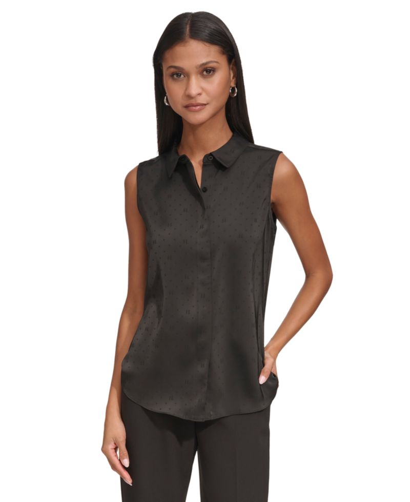 Women's Jacquard Logo Sleeveless Shirt