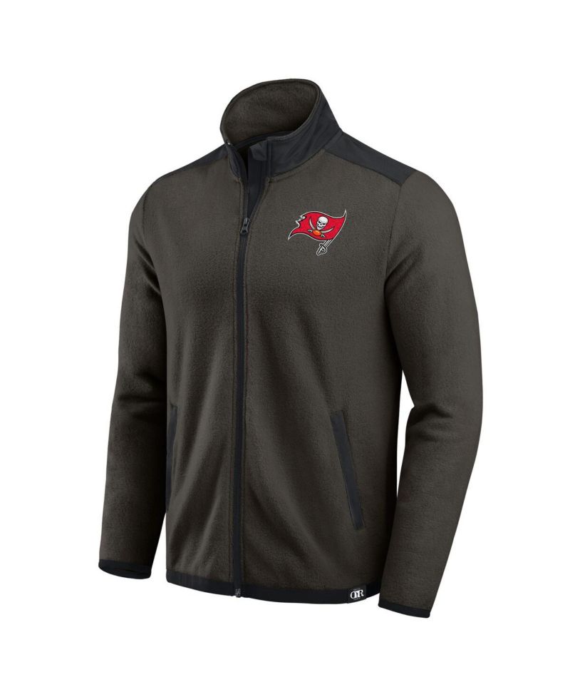 Men's Pewter Tampa Bay Buccaneers Color Block Polar Fleece Full-Zip Jacket