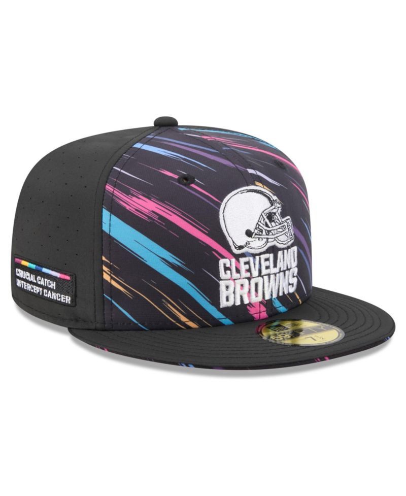 Men's Black Cleveland Browns 2026 NFL Cruical Catch 59FIFTY Fitted Hat