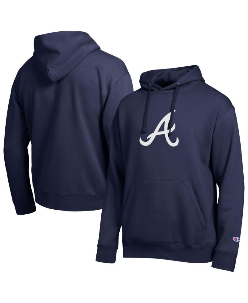 Men's Navy Atlanta Braves All Star Embroidered Logo Hoodie