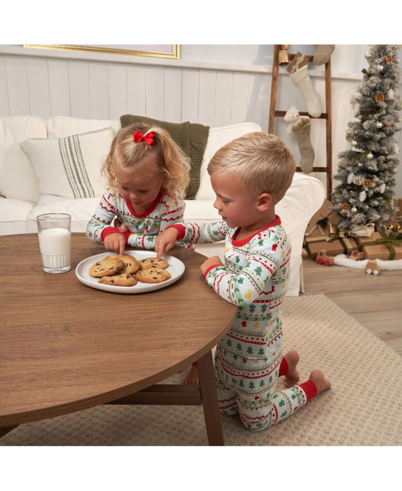 Baby Girls Holiday Family Pajamas Neutral Two Piece Pajamas
