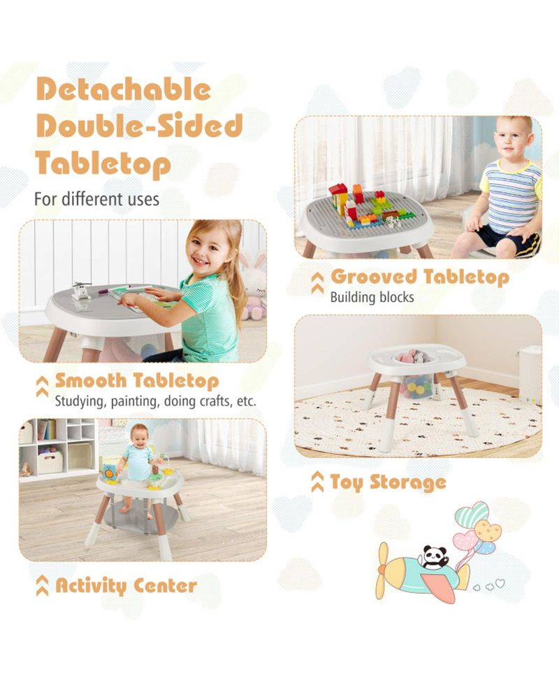 Baby 16-in-1 High Chair with 360-Degree Activity Center and Booster Seat