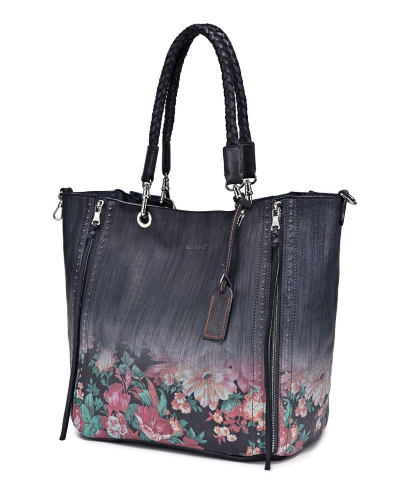 Women's Barracuda Hand Painted Clasp Closure Tote Bag