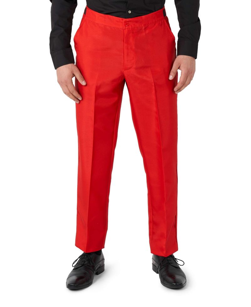 Men's Devil Costume - Slim Fit Suit - Red and Black