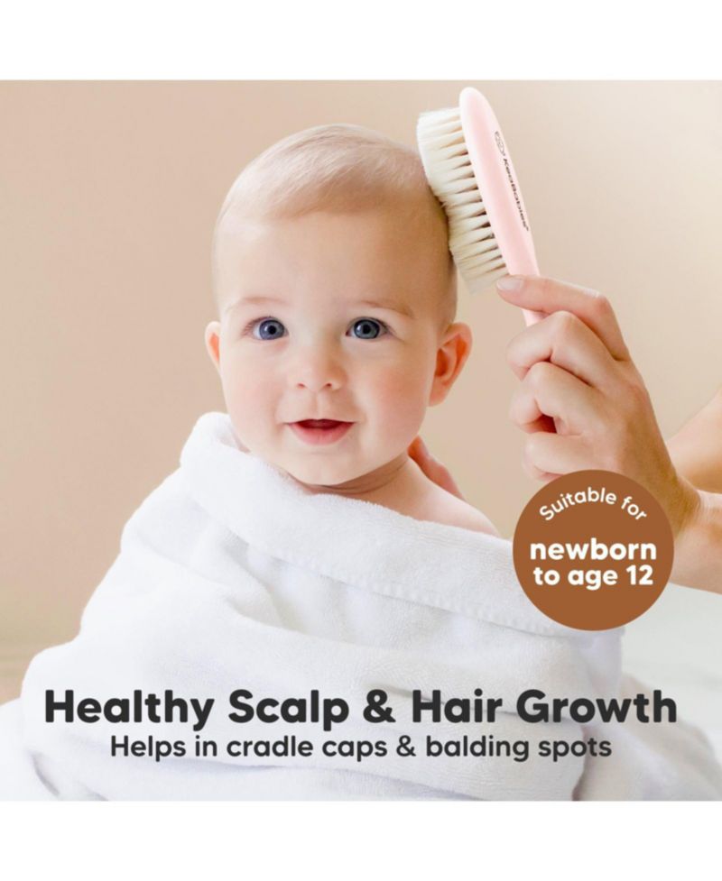 Baby Hair Brush, Oval Cradle Cap Brush, Soft Baby Brush for Infant, Newborn Hairbrush for Girls, Boys, Baby Scalp Brush