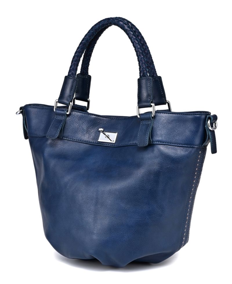 Pumpkin Small Leather Crossbody Bucket Bag