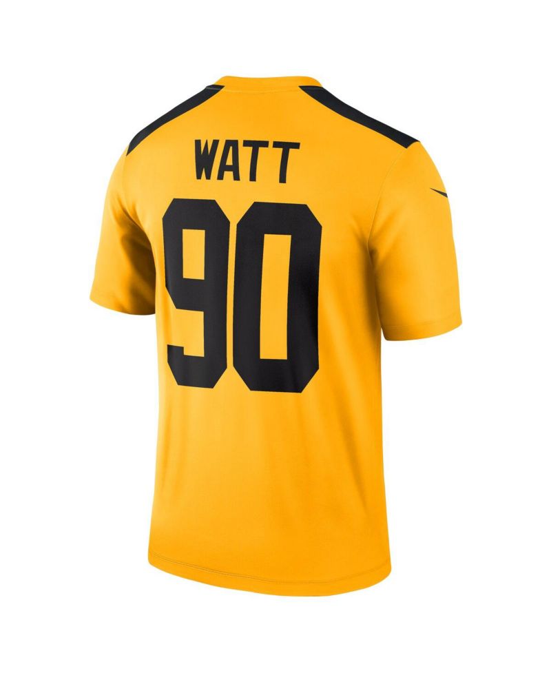 Men's T.J. Watt Gold Pittsburgh Steelers Alternate 1933 Throwback Legend Player Performance Jersey