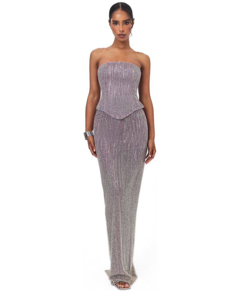 Women's Tosca Strapless Beaded Maxi Gown