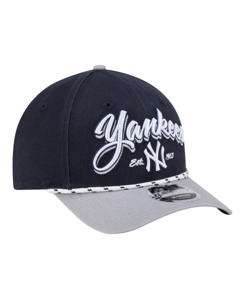 Men's Navy/Gray New York Yankees Team Loyal 9FORTY M-Crown Adjustable Hat