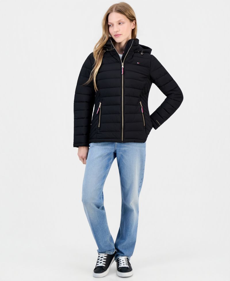 Women's Hooded Packable Puffer Coat, Created for Macy's