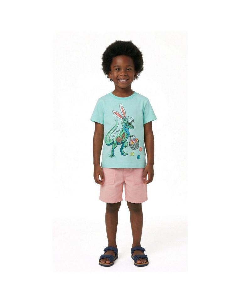 Toddler Boys Toddler/Child Aqua Easter Dinosaur Graphic Tee